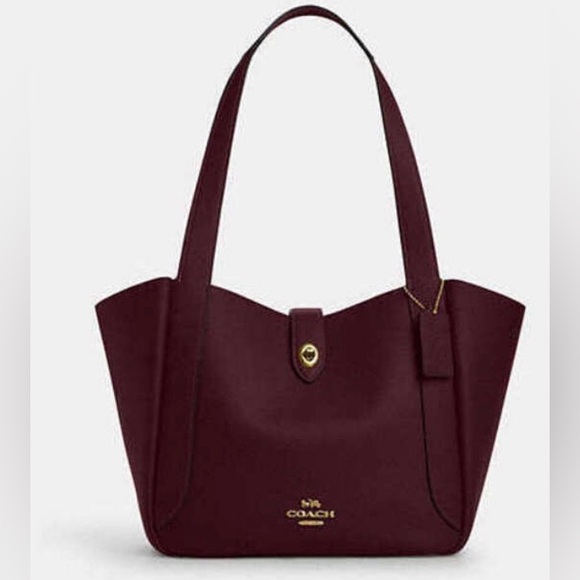 Coach Handbags - Coach 🆕 Hadley Turnlock Tote Bag dark wine